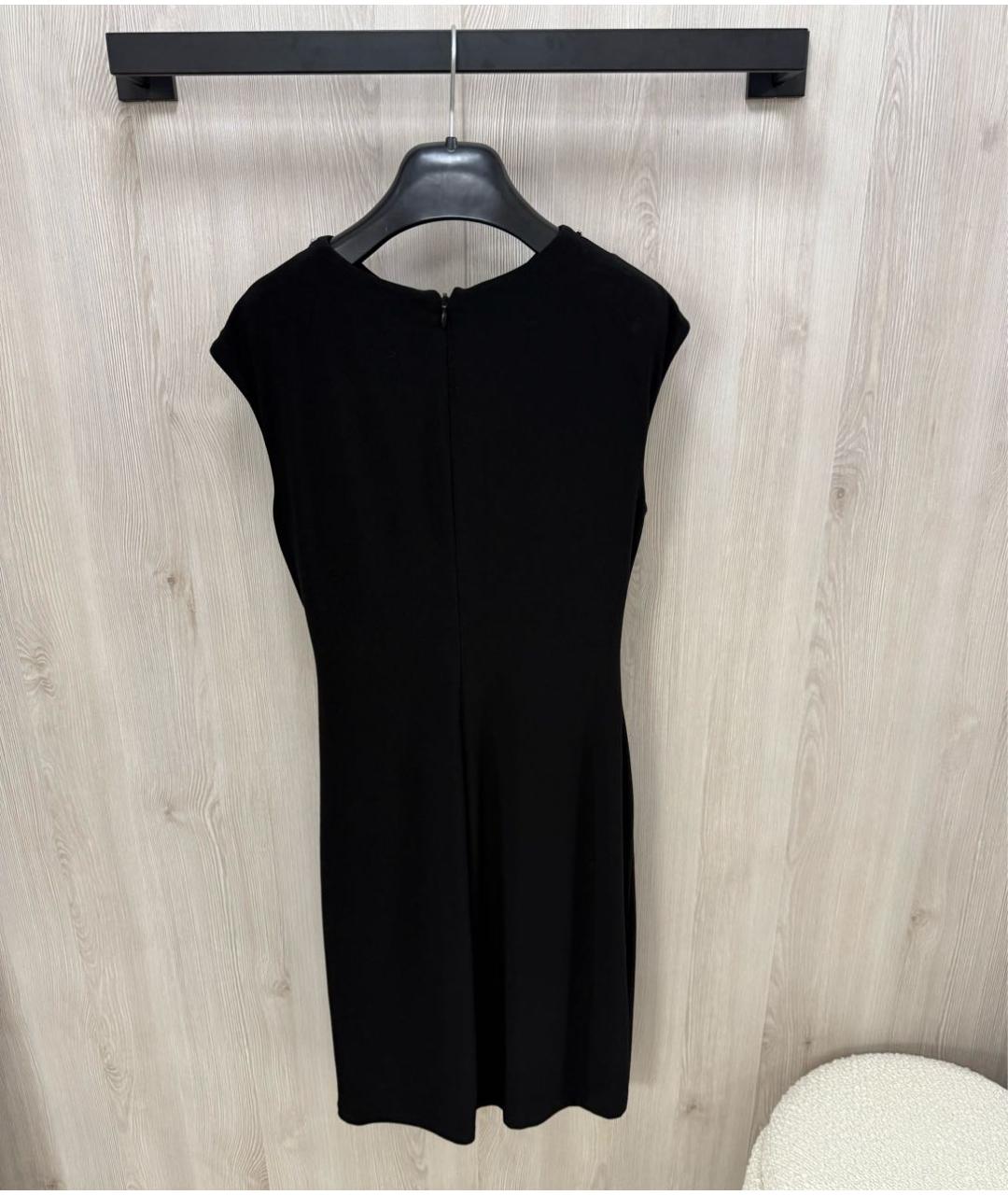 RALPH LAUREN Черное полиэстеровое коктейльное платье, фото 3