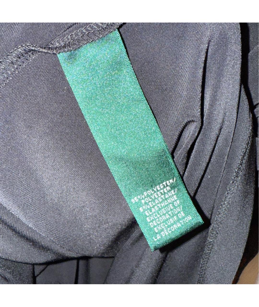 RALPH LAUREN Черное полиэстеровое коктейльное платье, фото 6