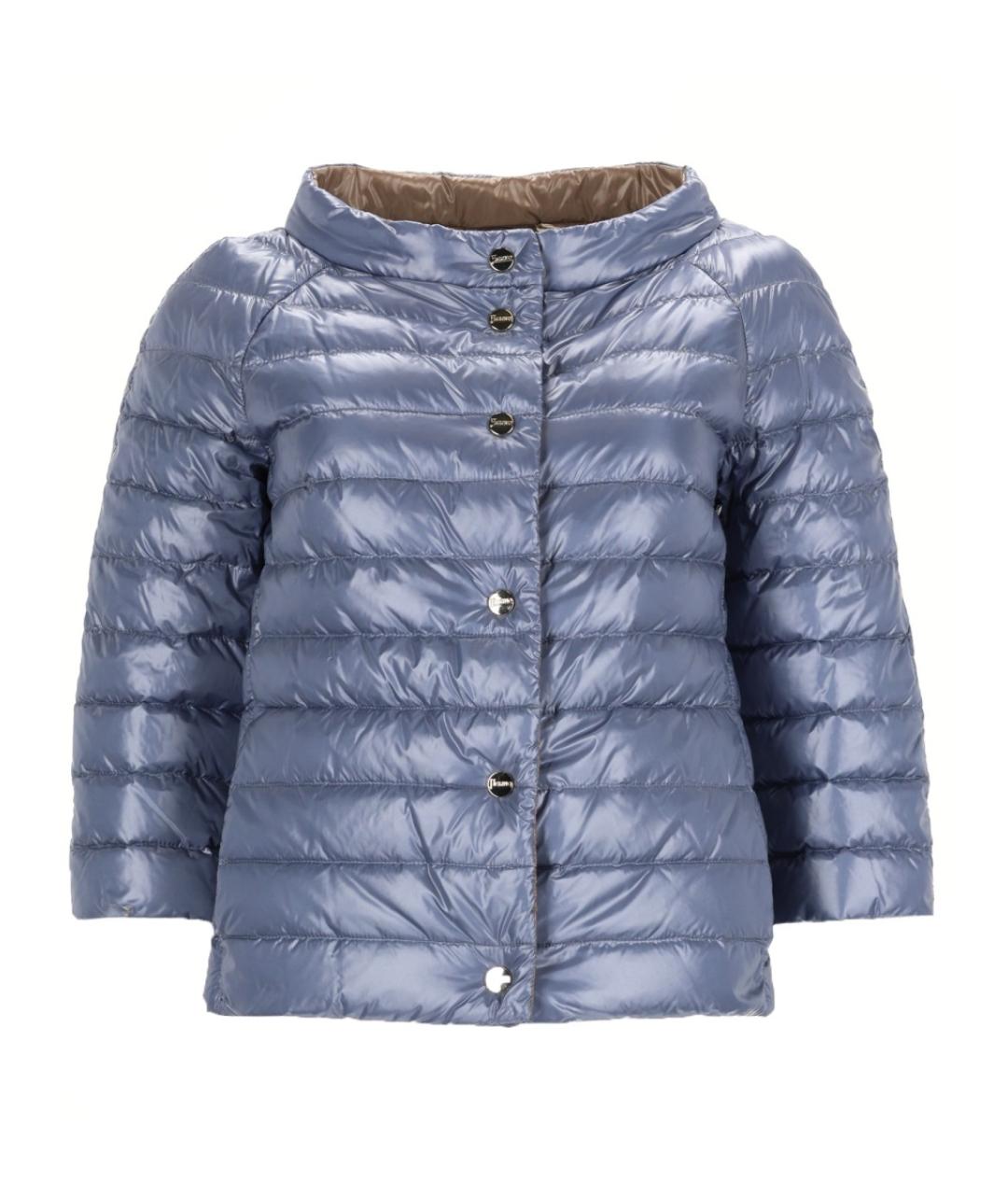 HERNO Голубой полиамидовый пуховик, фото 1