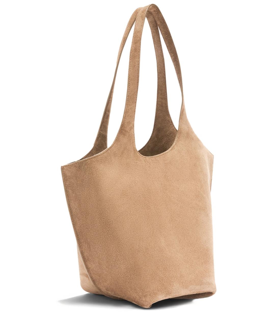 THE ATTICO Бежевая кожаная сумка тоут, фото 3