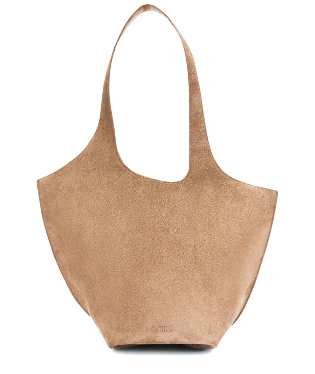 THE ATTICO Бежевая кожаная сумка тоут, фото 1