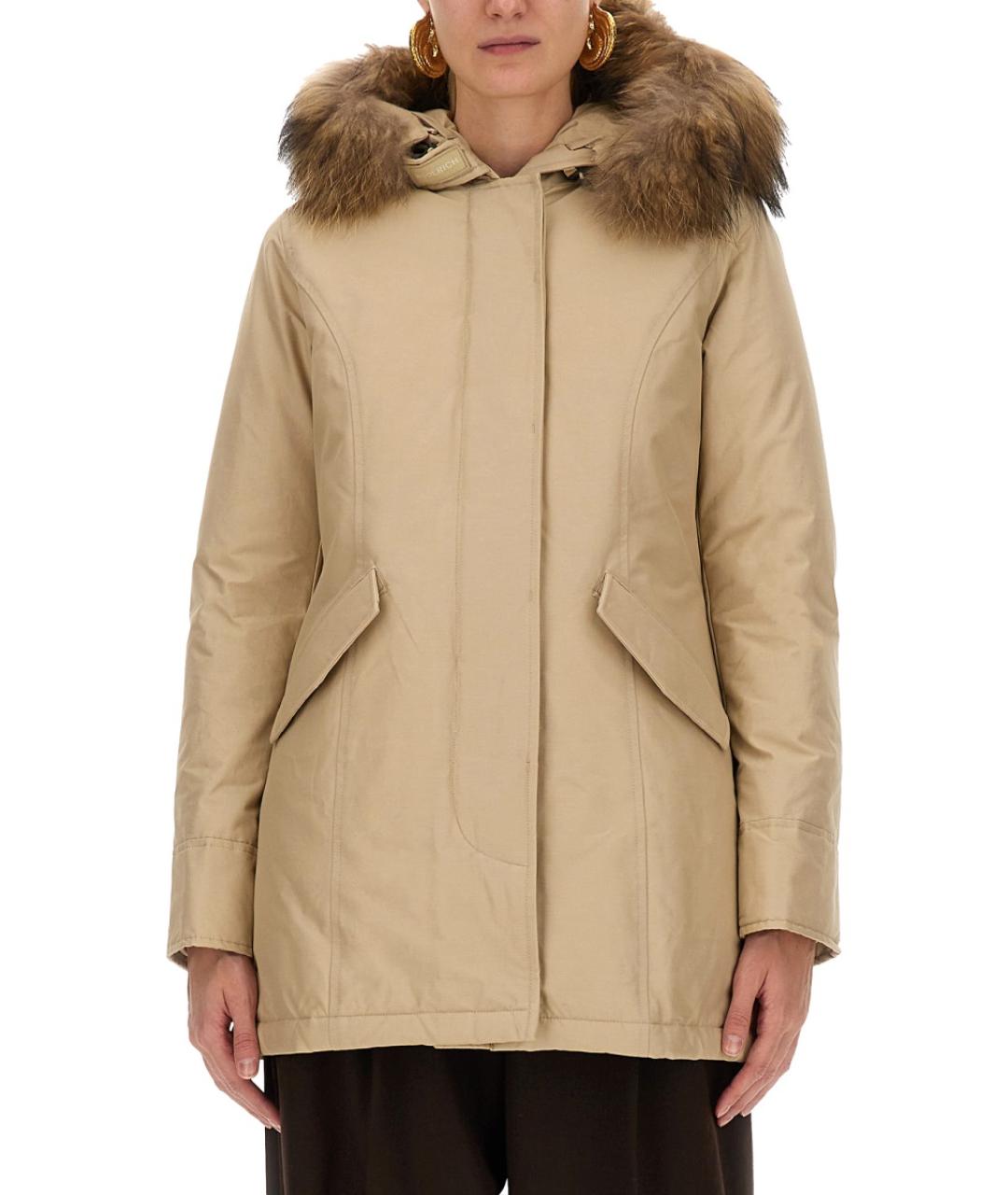 WOOLRICH Бежевая хлопковая парка, фото 2