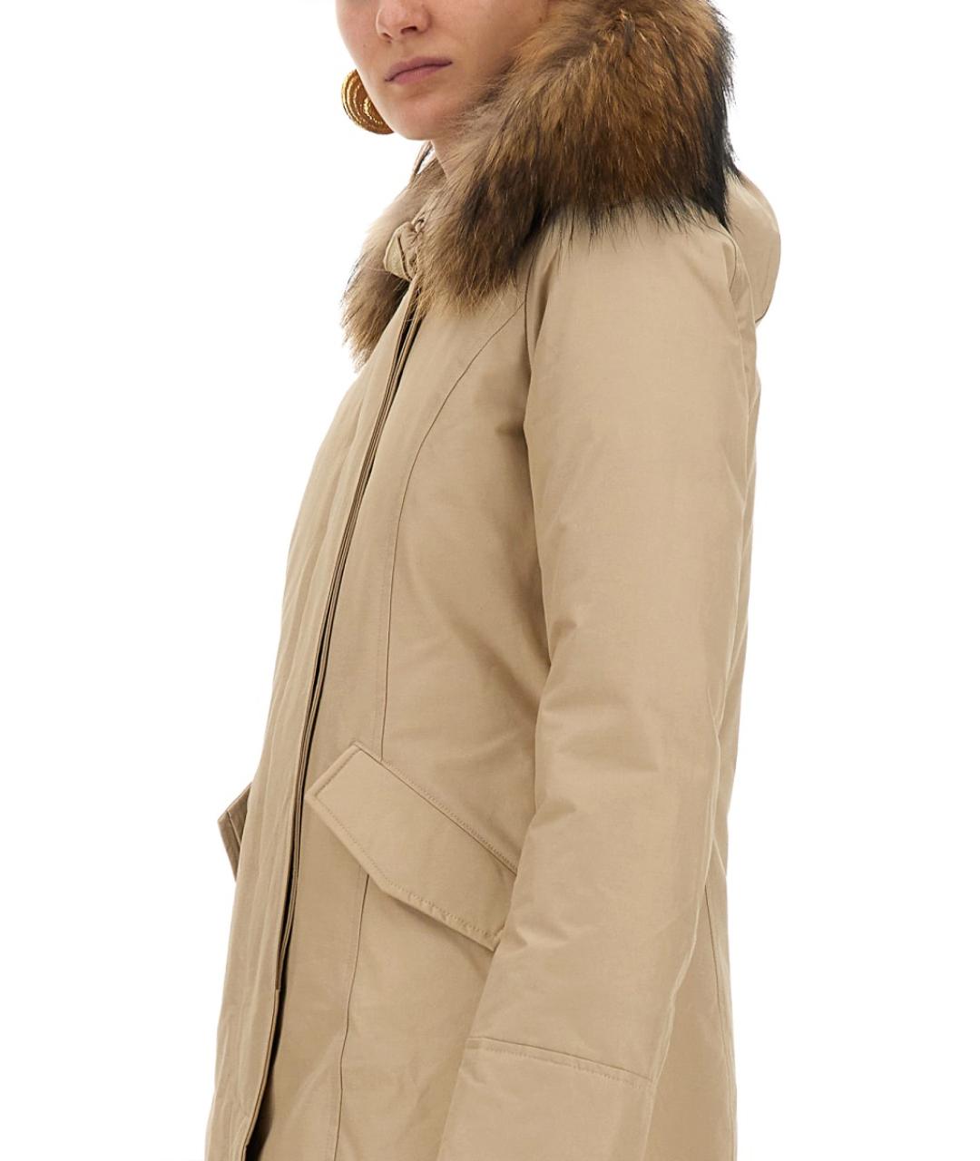 WOOLRICH Бежевая хлопковая парка, фото 5