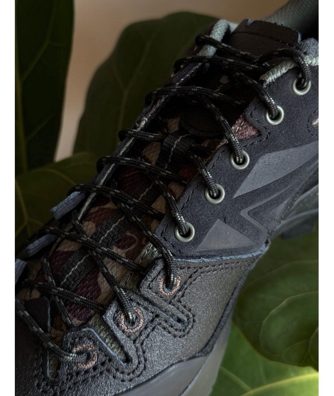 SALOMON Черные кожаные низкие кроссовки / кеды, фото 8