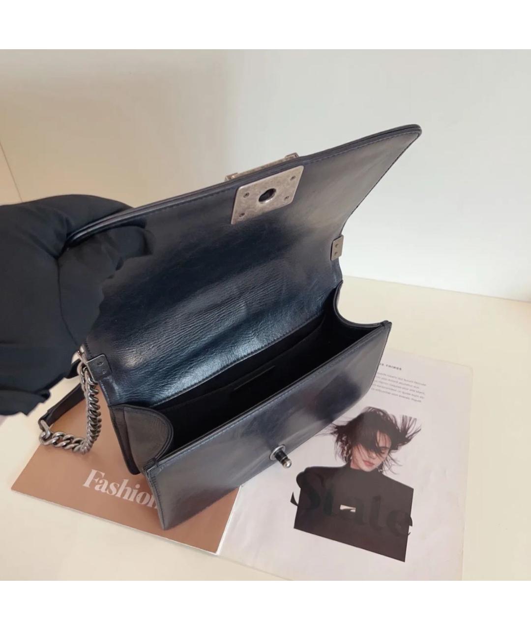 CHANEL Черная кожаная сумка через плечо, фото 7