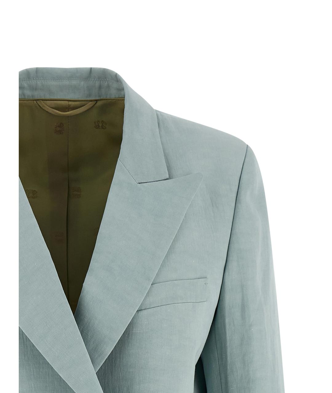 BLAZE MILANO Голубой шелковый жакет/пиджак, фото 3