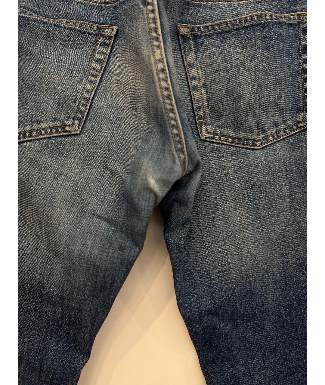 GUCCI Синие хлопковые прямые джинсы, фото 5