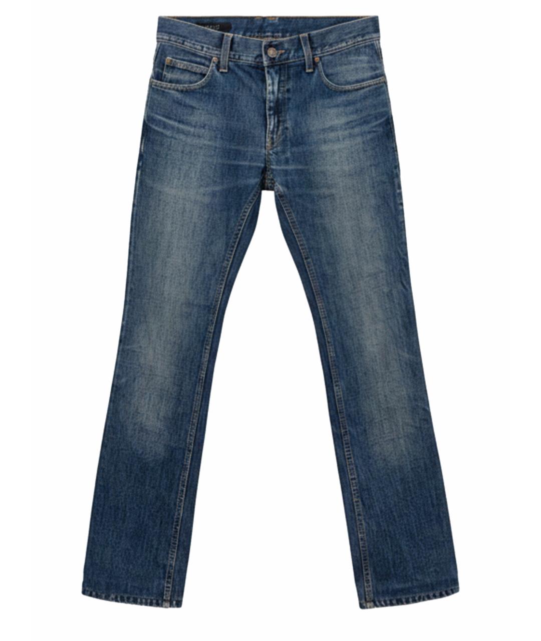 GUCCI Синие хлопковые прямые джинсы, фото 1