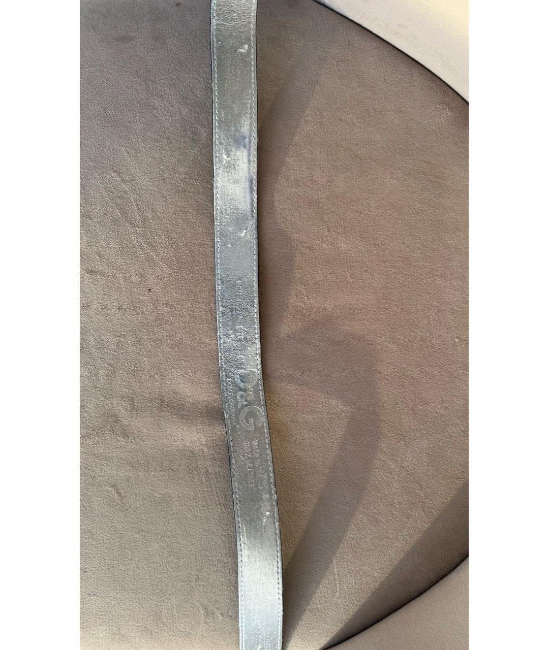 DOLCE&GABBANA Черный кожаный ремень, фото 2