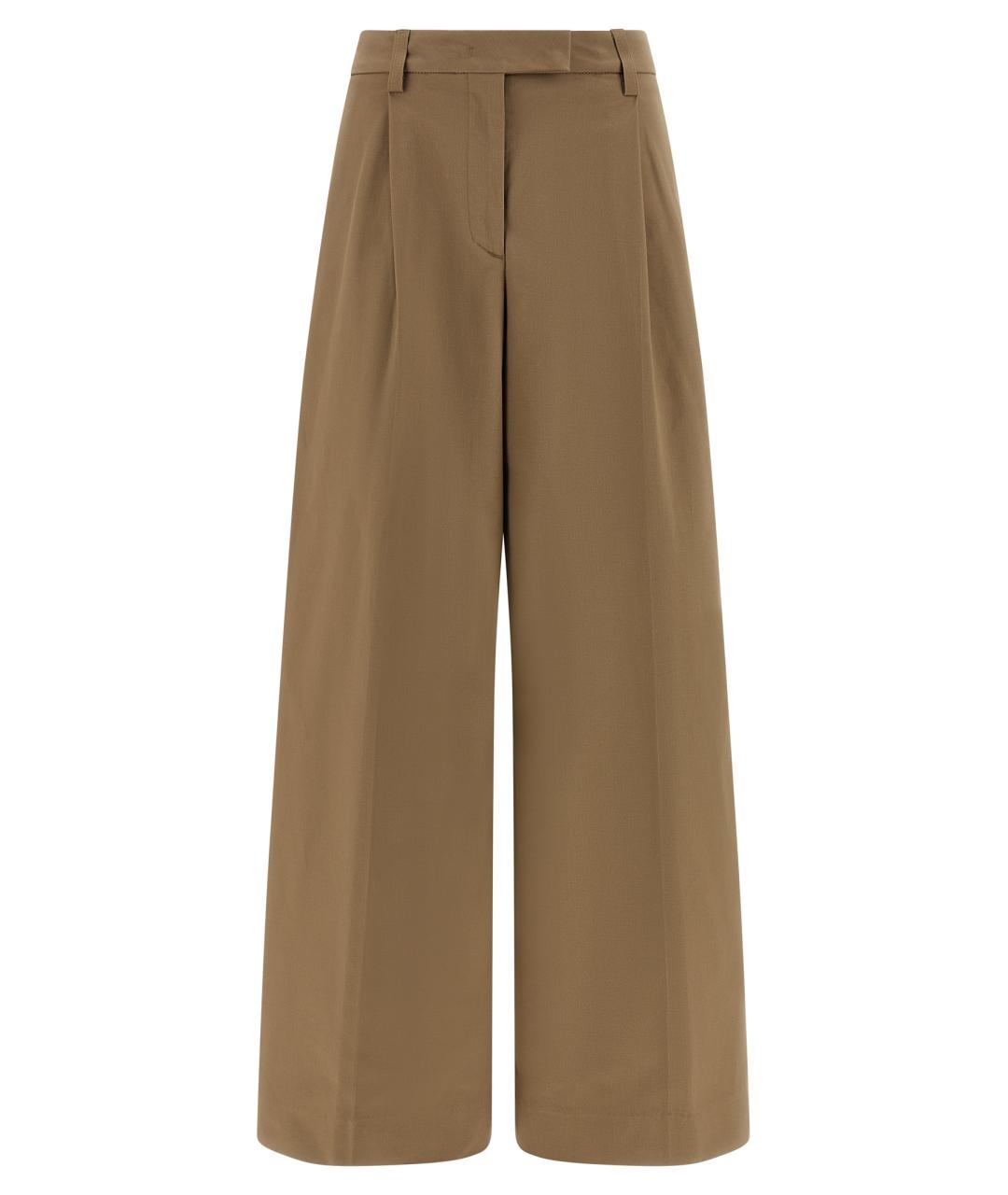 THELATEST Коричневые хлопковые брюки широкие, фото 1