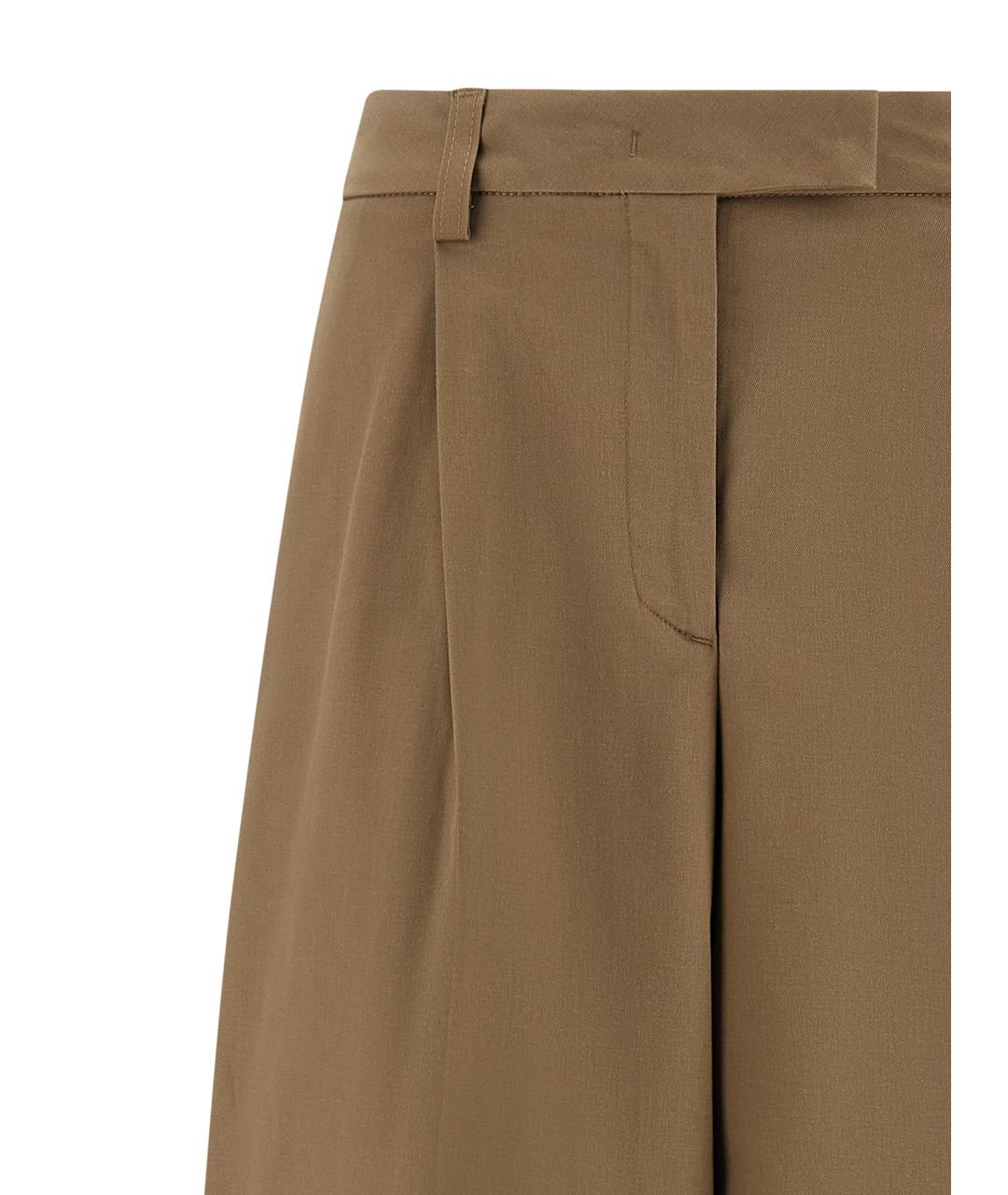 THELATEST Коричневые хлопковые брюки широкие, фото 3