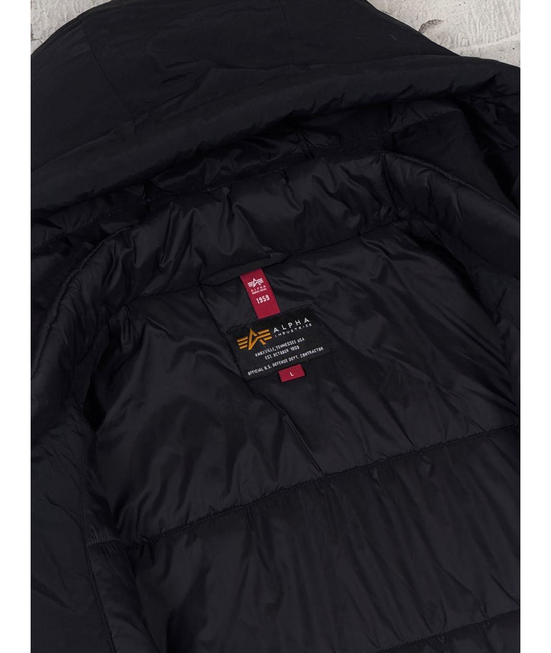 ALPHA INDUSTRIES Черная полиэстеровая куртка, фото 5