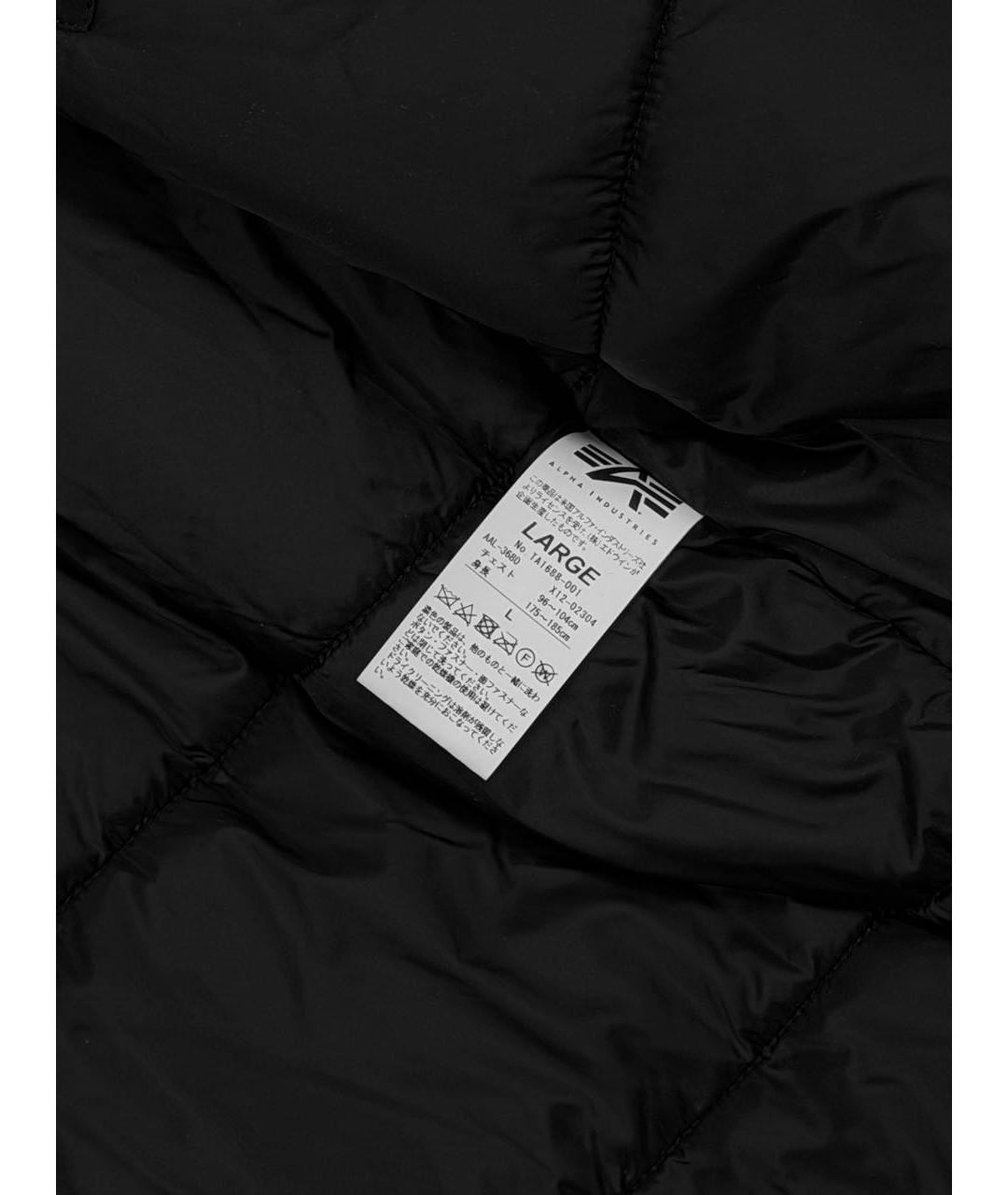 ALPHA INDUSTRIES Черная полиэстеровая куртка, фото 6