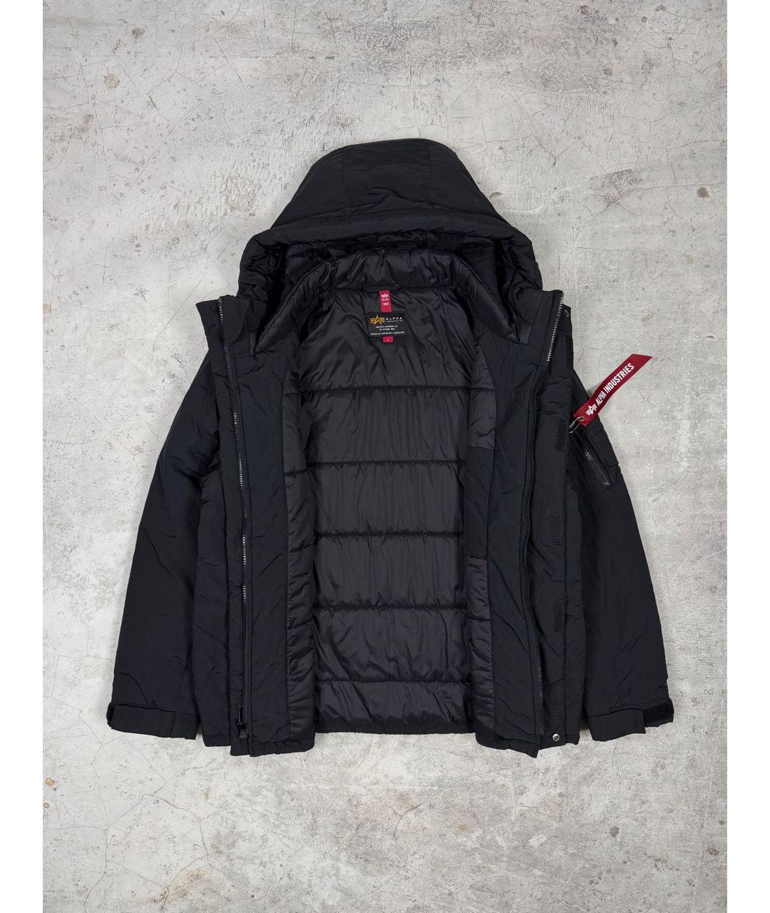 ALPHA INDUSTRIES Черная полиэстеровая куртка, фото 2