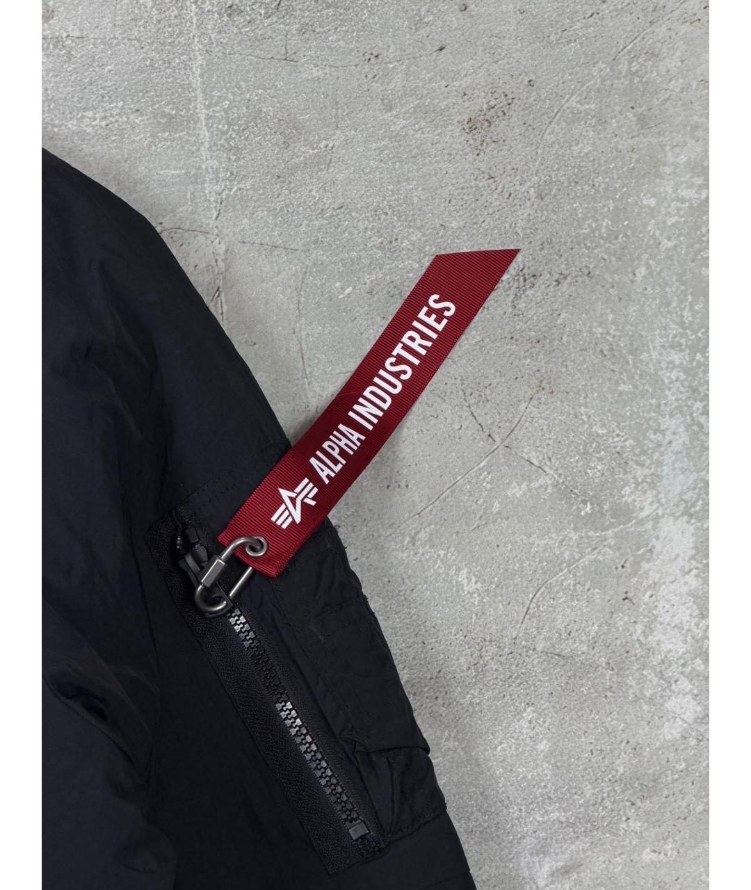 ALPHA INDUSTRIES Черная полиэстеровая куртка, фото 4