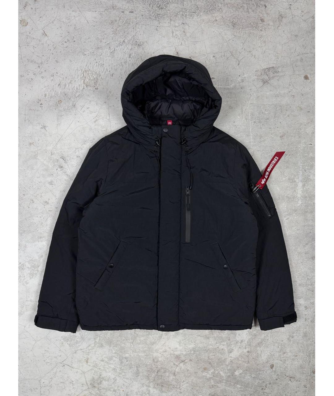 ALPHA INDUSTRIES Черная полиэстеровая куртка, фото 9