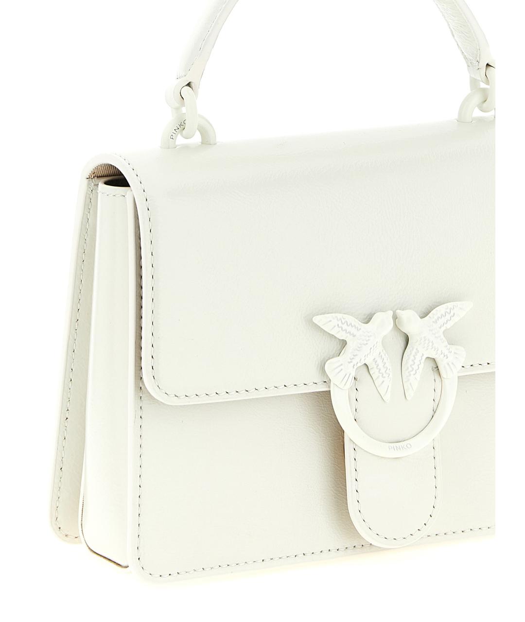 PINKO Белая кожаная сумка тоут, фото 3