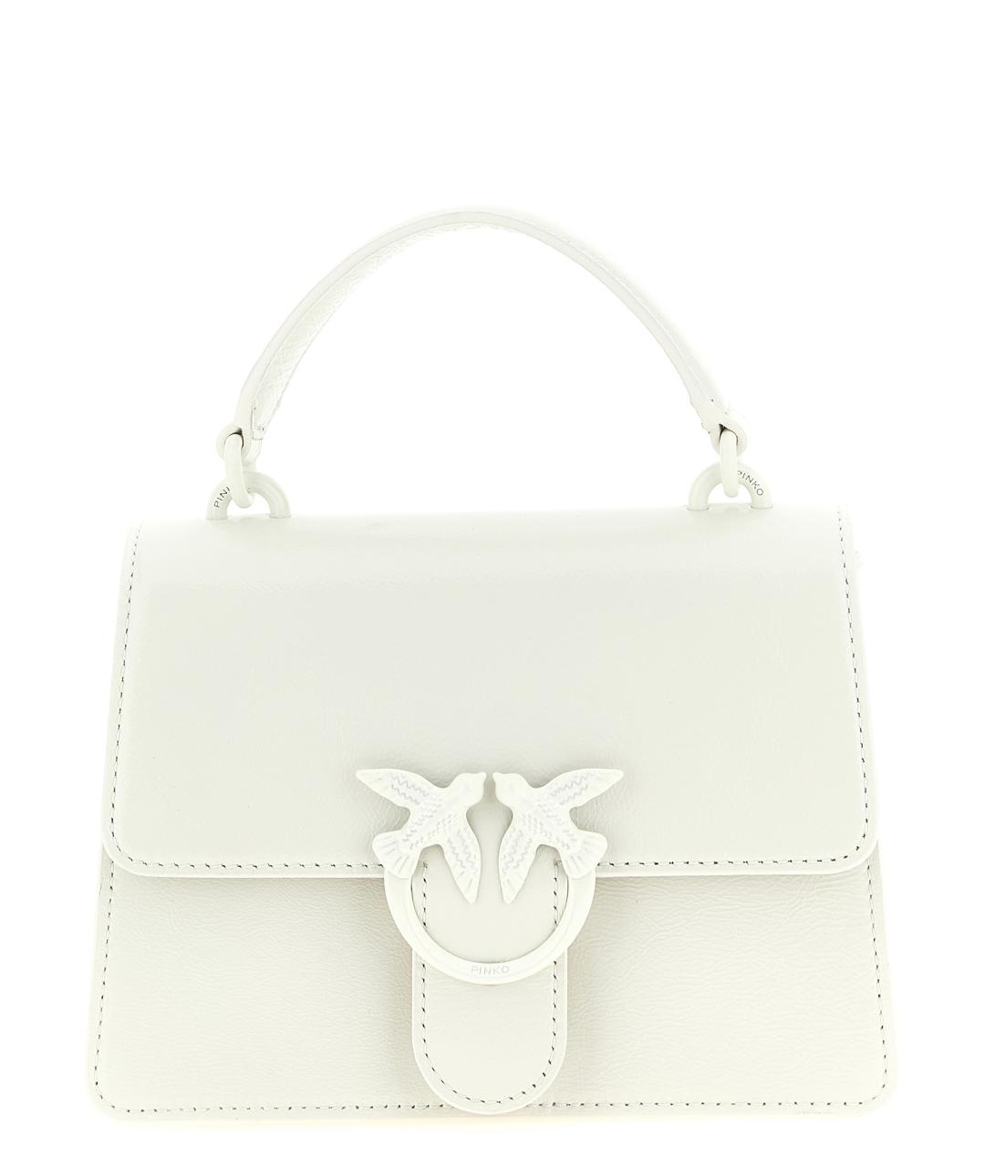 PINKO Белая кожаная сумка тоут, фото 1
