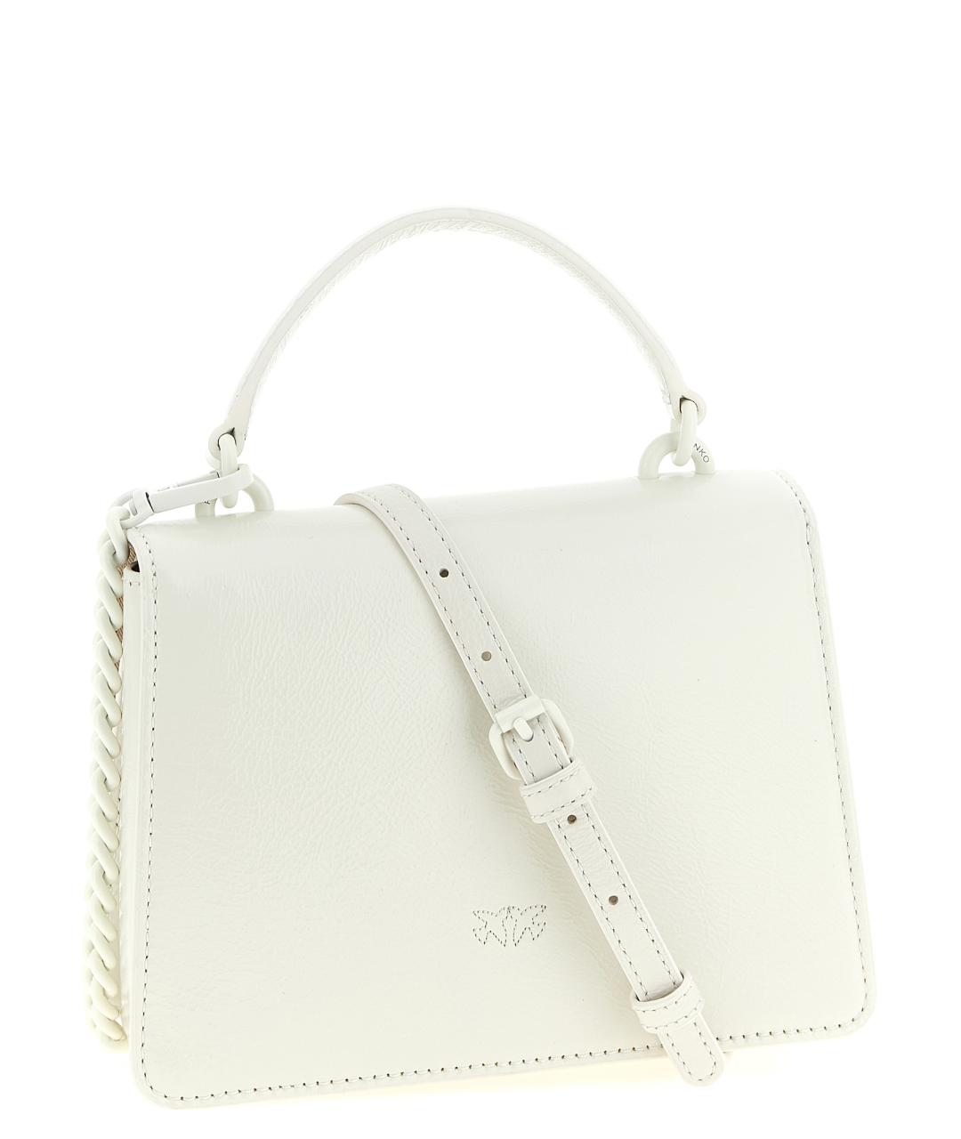 PINKO Белая кожаная сумка тоут, фото 2