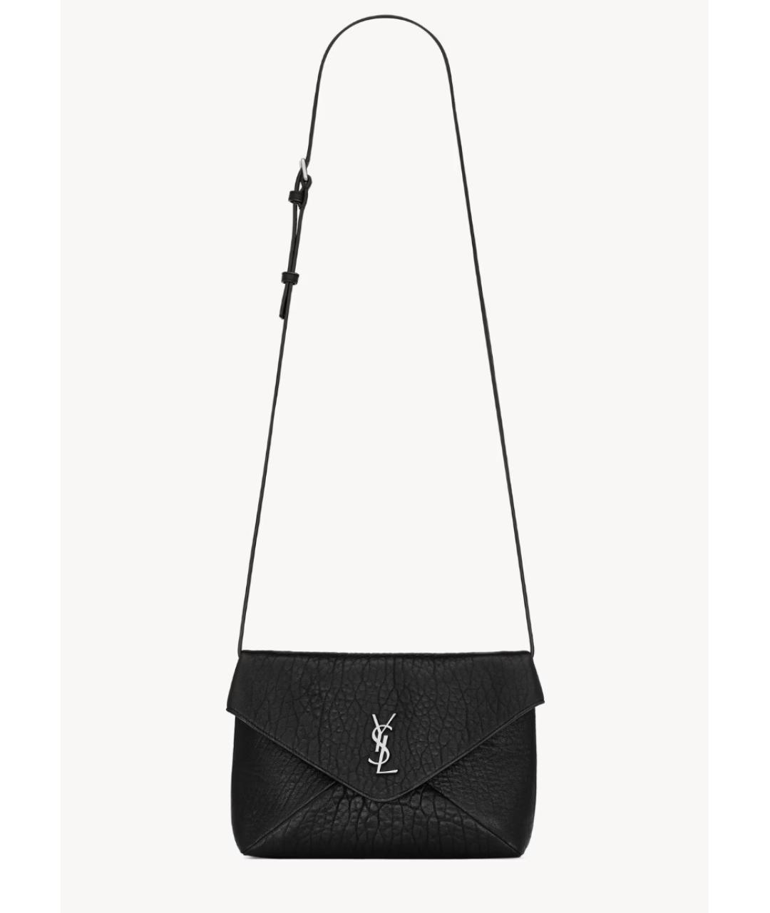 SAINT LAURENT Черная кожаная сумка через плечо, фото 6