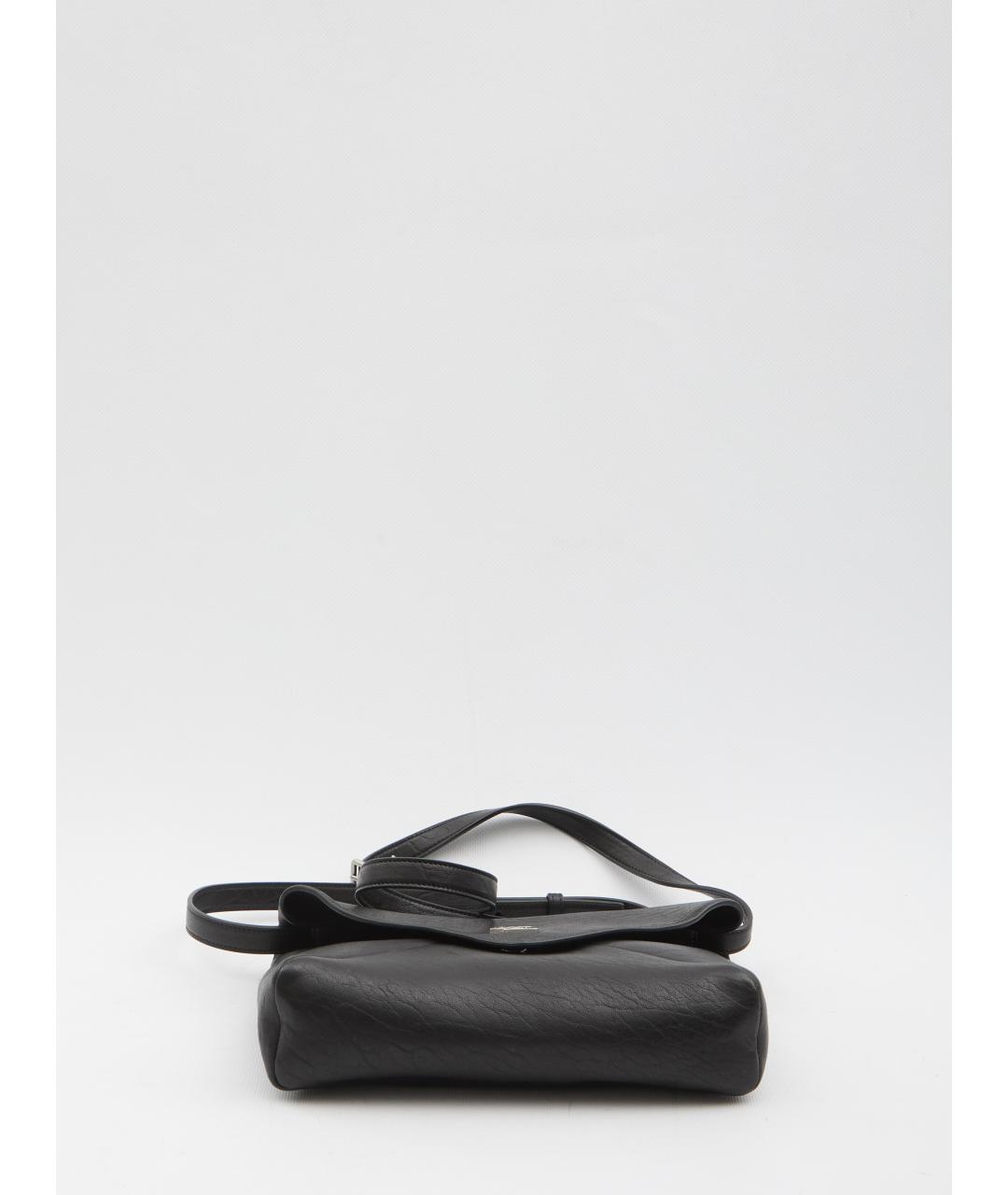 SAINT LAURENT Черная кожаная сумка через плечо, фото 4