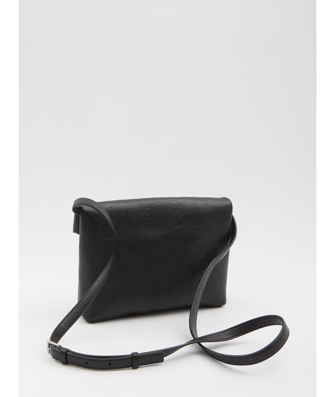 SAINT LAURENT Черная кожаная сумка через плечо, фото 3