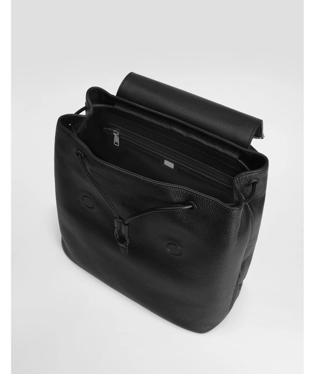 DOLCE&GABBANA Черный кожаный рюкзак, фото 4