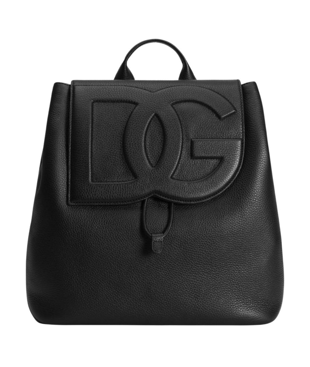 DOLCE&GABBANA Черный кожаный рюкзак, фото 1