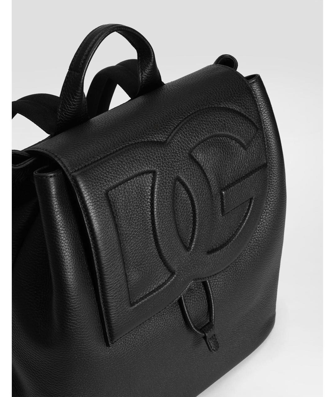 DOLCE&GABBANA Черный кожаный рюкзак, фото 5