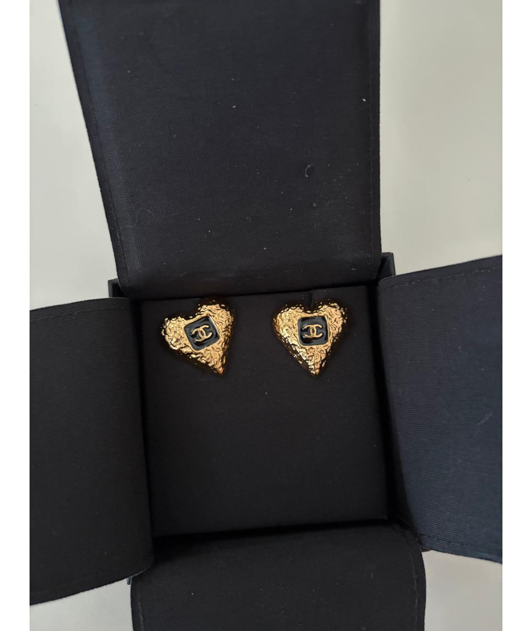 CHANEL Золотые позолоченные серьги, фото 2