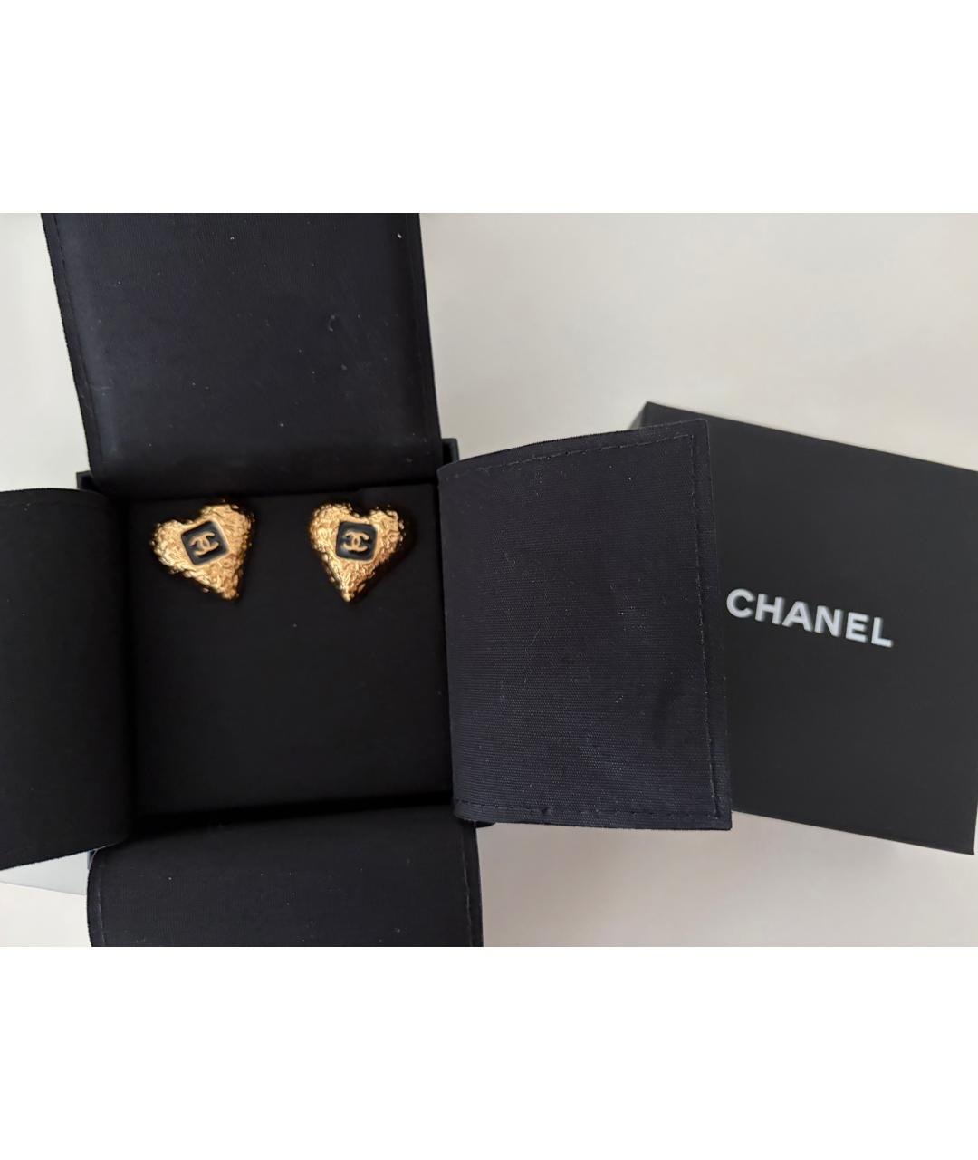 CHANEL Золотые позолоченные серьги, фото 3