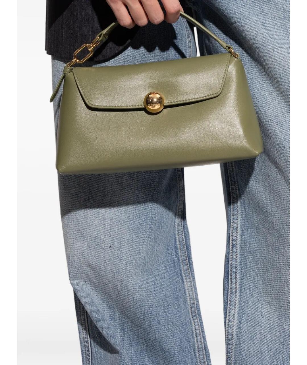 FURLA Зеленая кожаная сумка с короткими ручками, фото 2