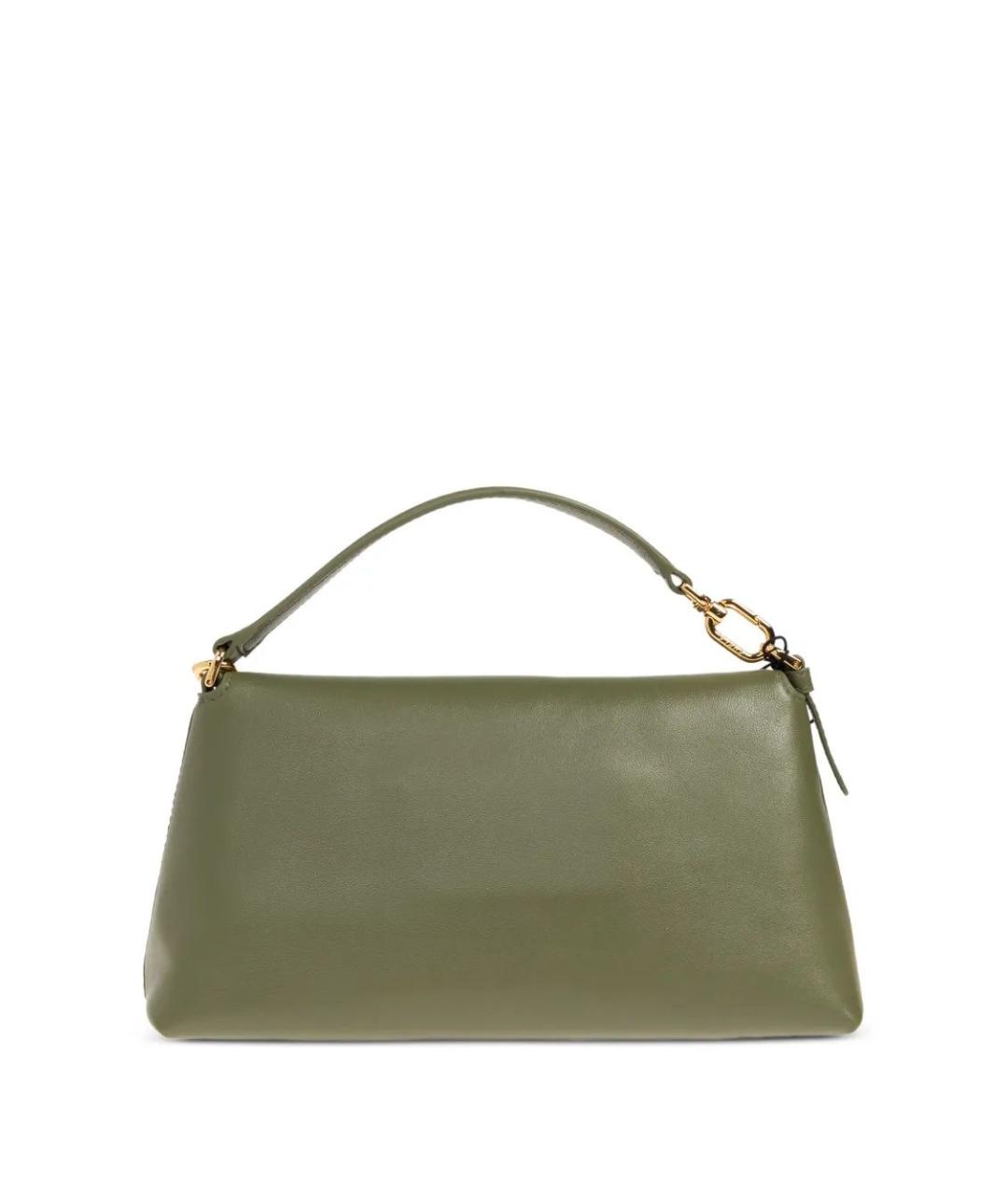 FURLA Зеленая кожаная сумка с короткими ручками, фото 3