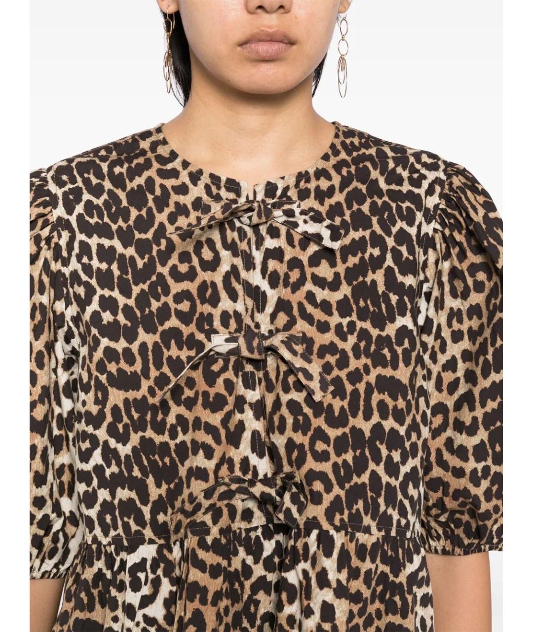 GANNI Мульти хлопковое повседневное платье, фото 5