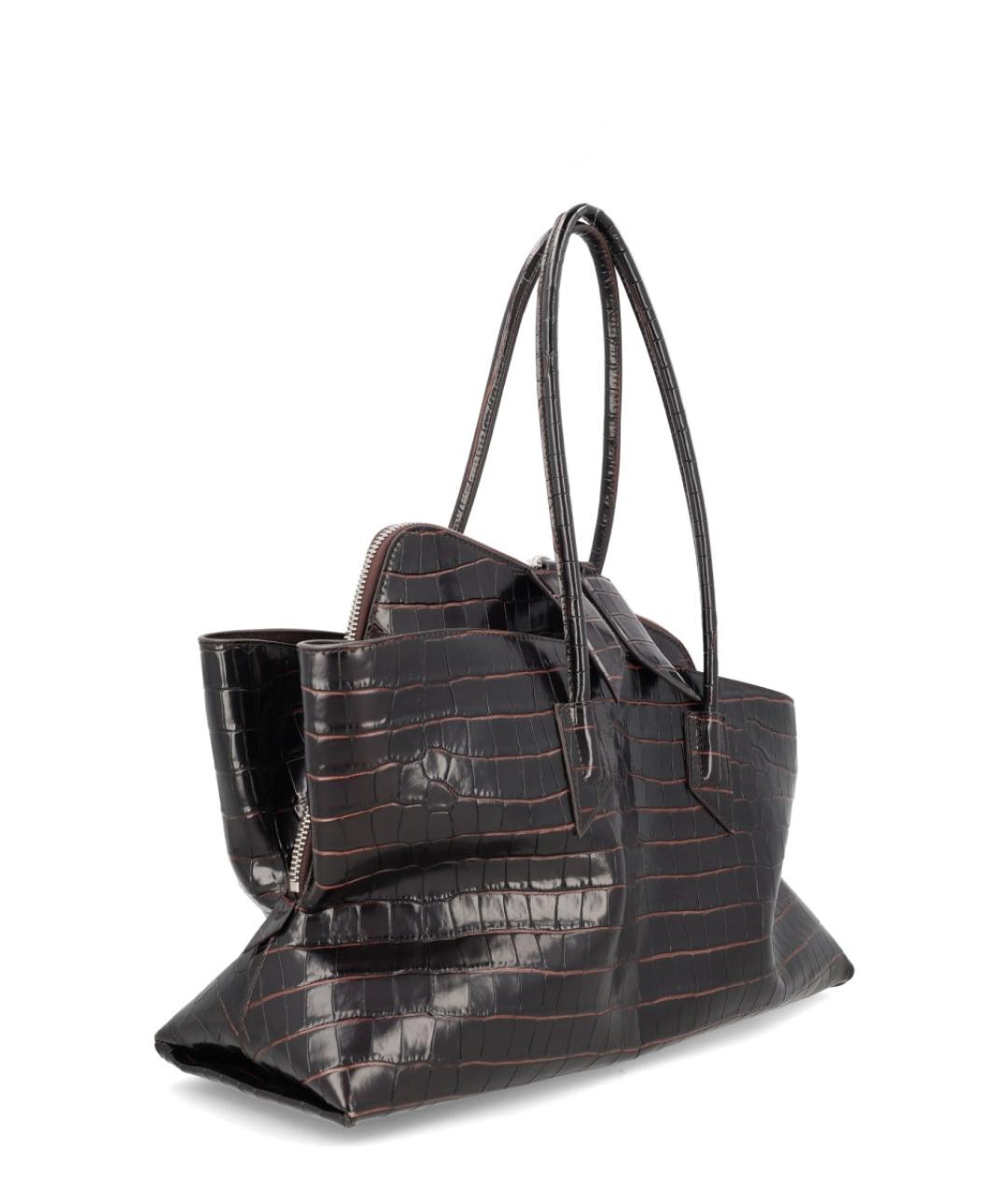 THE ATTICO Коричневая кожаная сумка тоут, фото 4