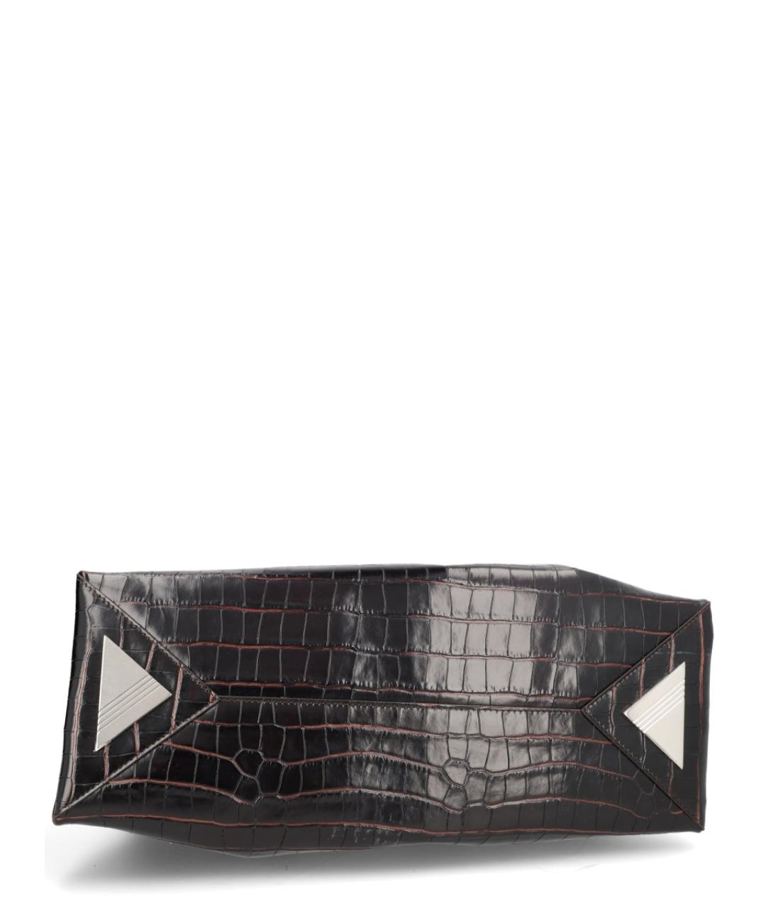 THE ATTICO Коричневая кожаная сумка тоут, фото 3