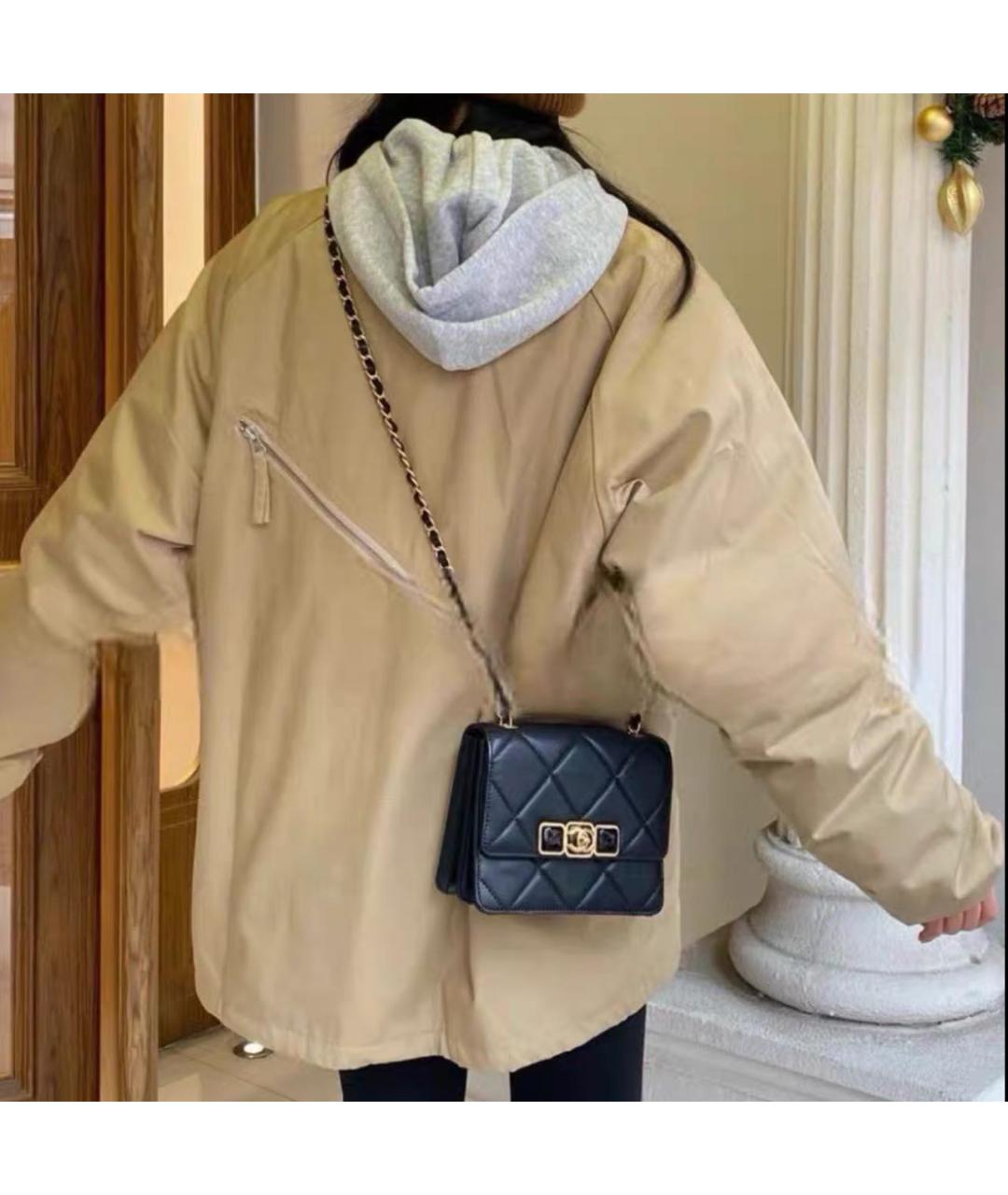 CHANEL Черная кожаная сумка через плечо, фото 7