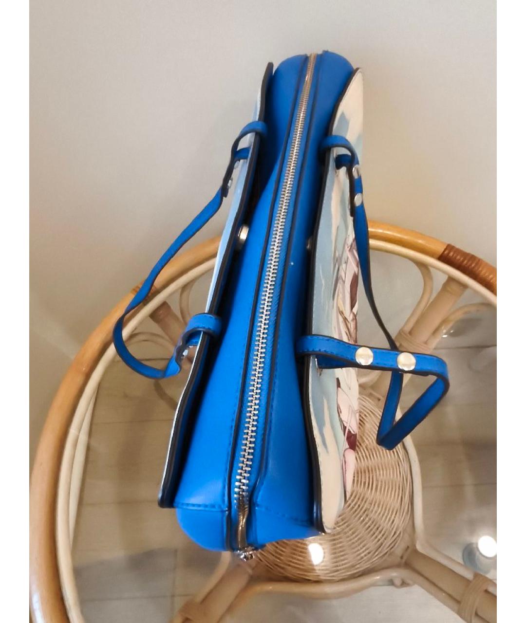 LOVE MOSCHINO Голубая сумка через плечо из искусственной кожи, фото 8