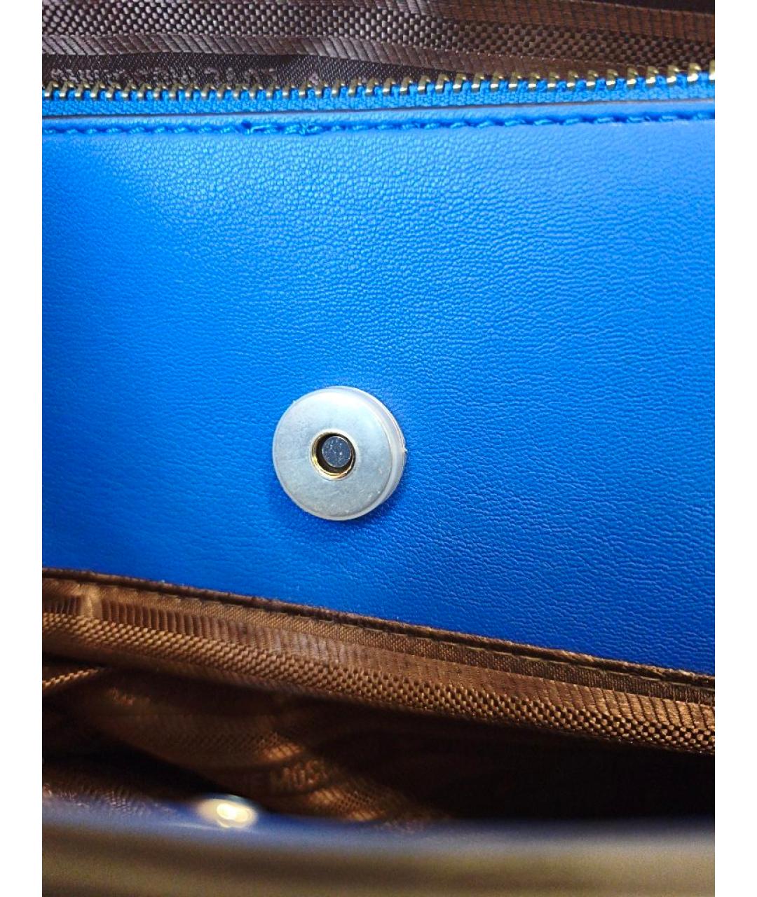 LOVE MOSCHINO Голубая сумка через плечо из искусственной кожи, фото 7