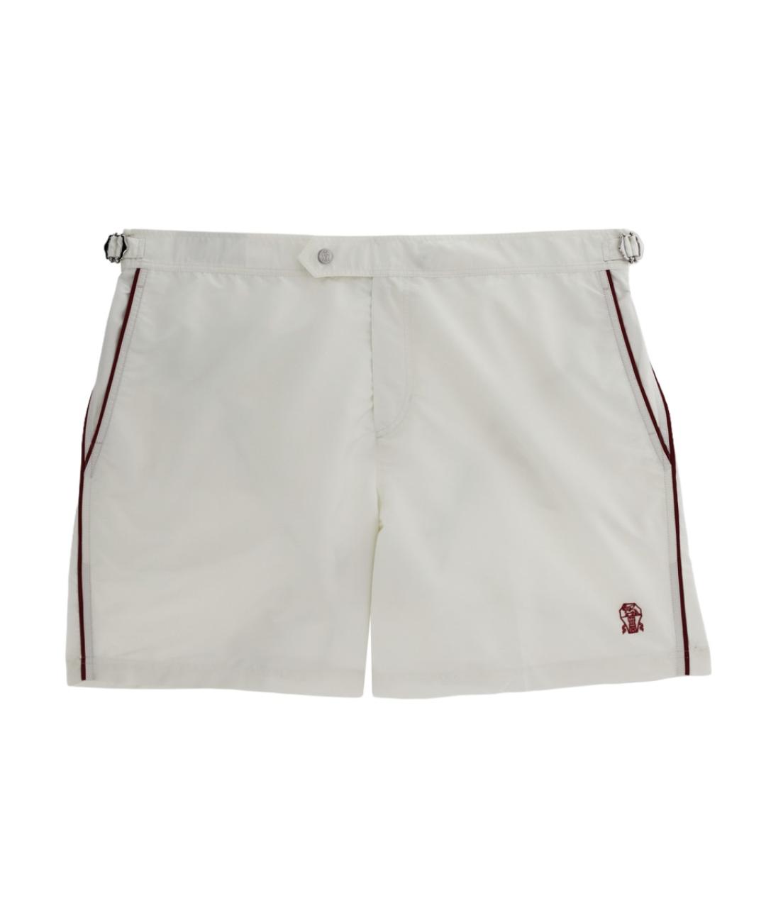 BRUNELLO CUCINELLI Белые полиэстеровые шорты, фото 1