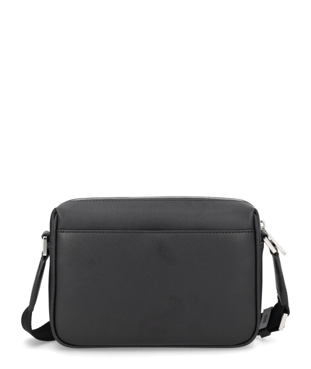 HUGO BOSS Черная кожаная сумка на плечо, фото 3