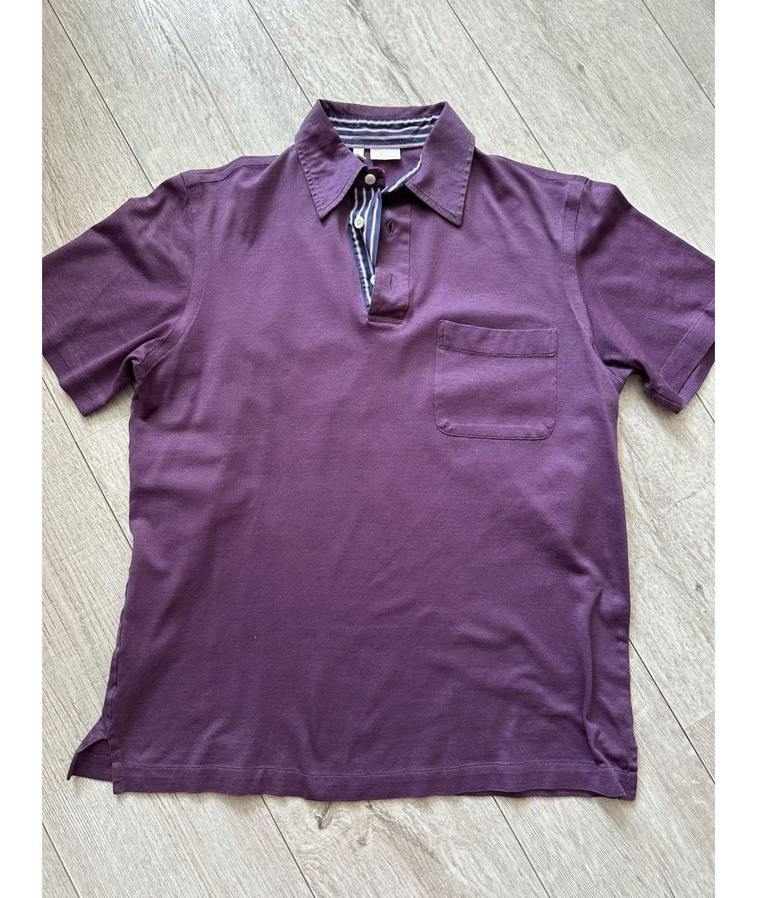 BRIONI Фиолетовое хлопковое поло с коротким рукавом, фото 6