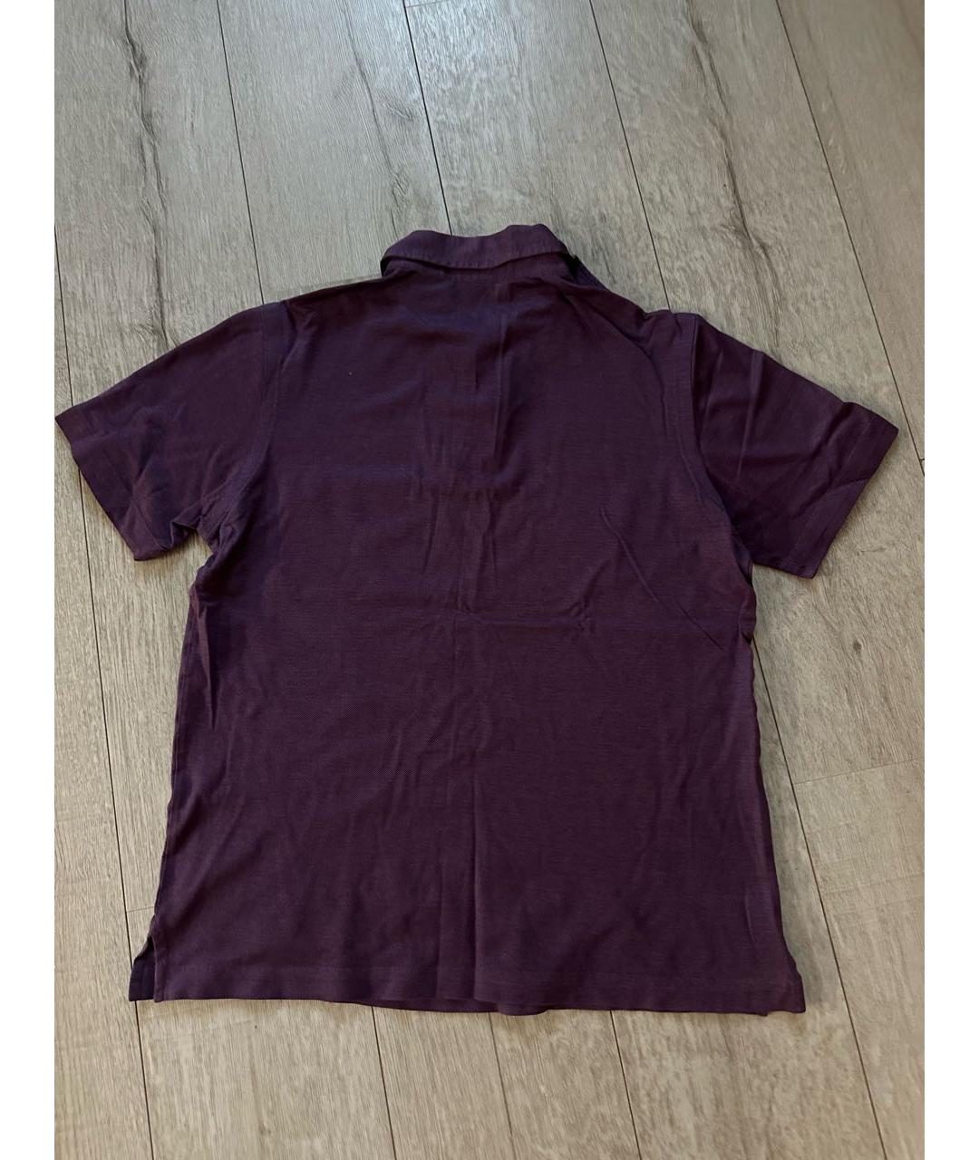 BRIONI Фиолетовое хлопковое поло с коротким рукавом, фото 2