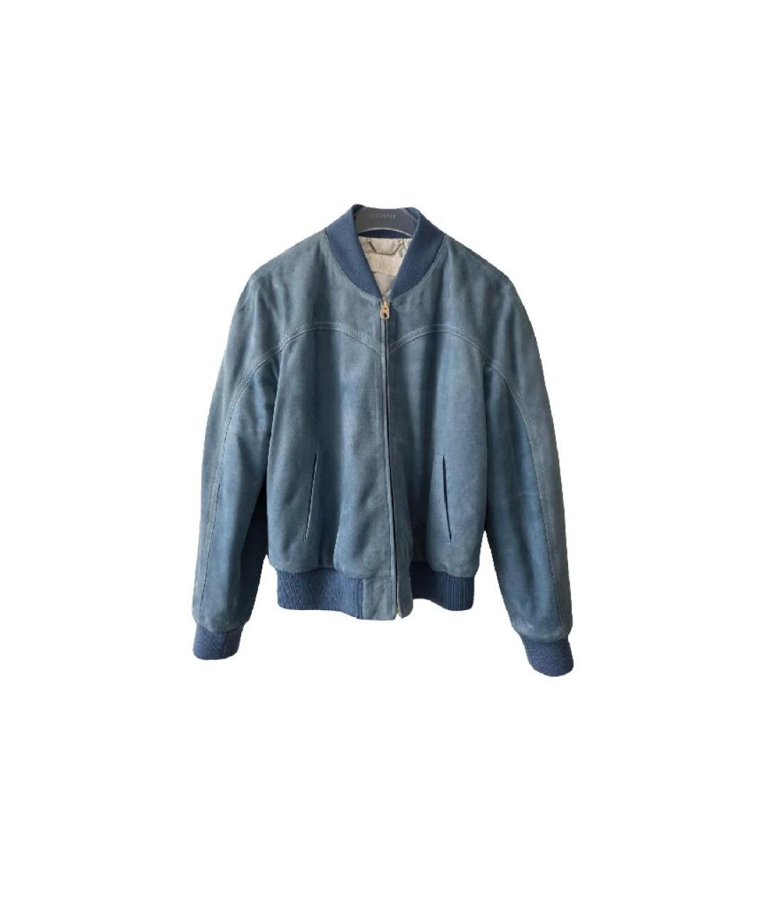 CHLOE Голубая замшевая куртка, фото 10