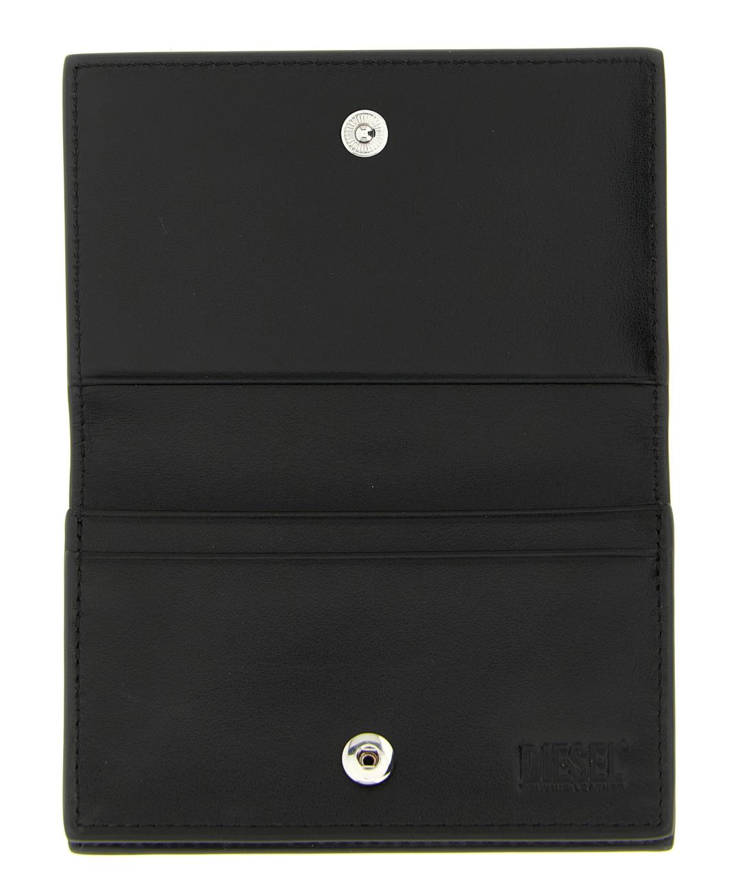DIESEL Черный кожаный кардхолдер, фото 3