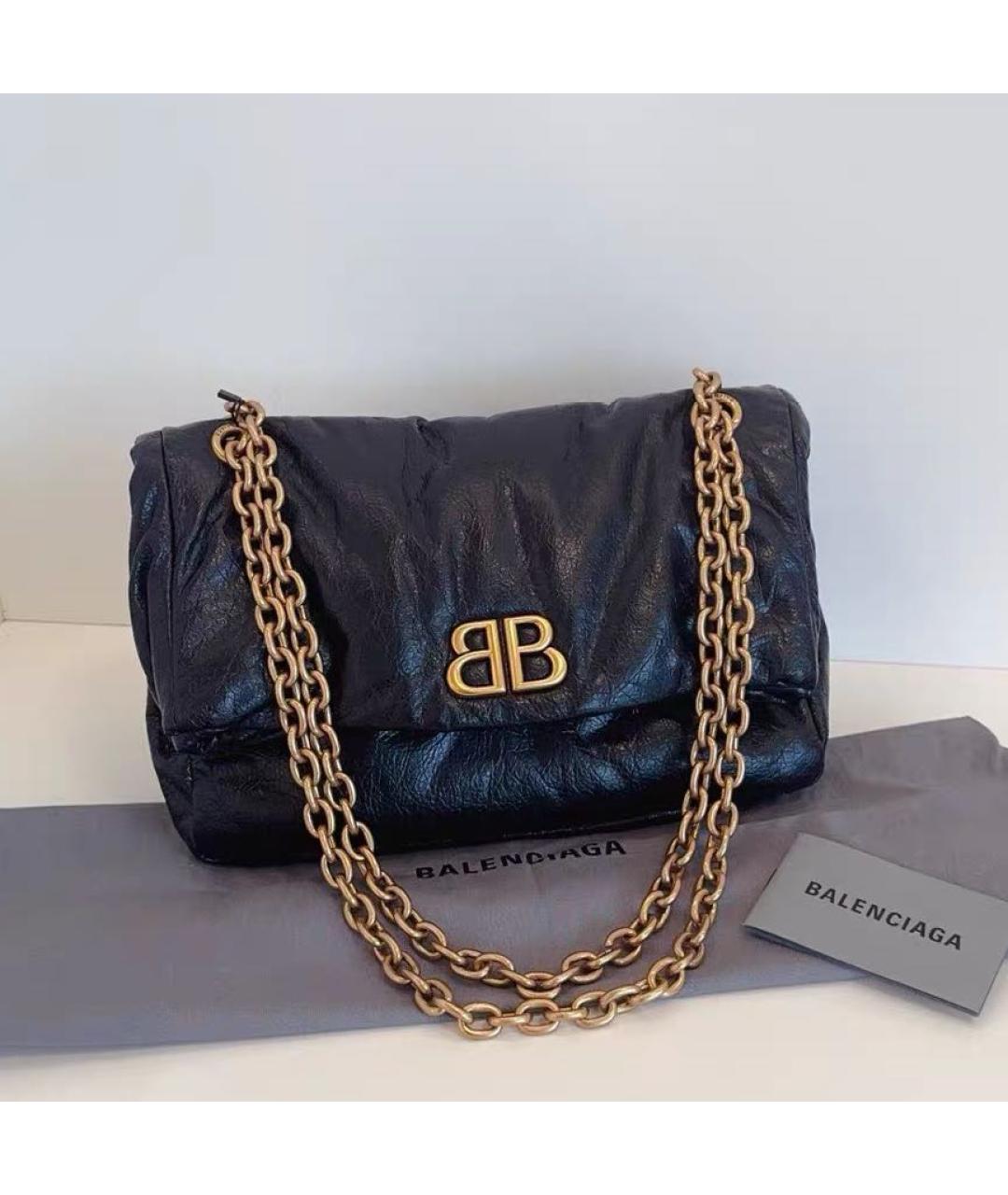 BALENCIAGA Черная кожаная сумка с короткими ручками, фото 8