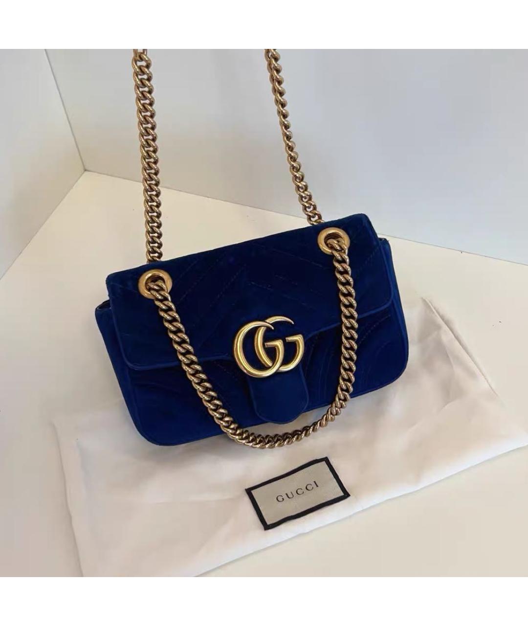 GUCCI Синяя сумка через плечо, фото 4