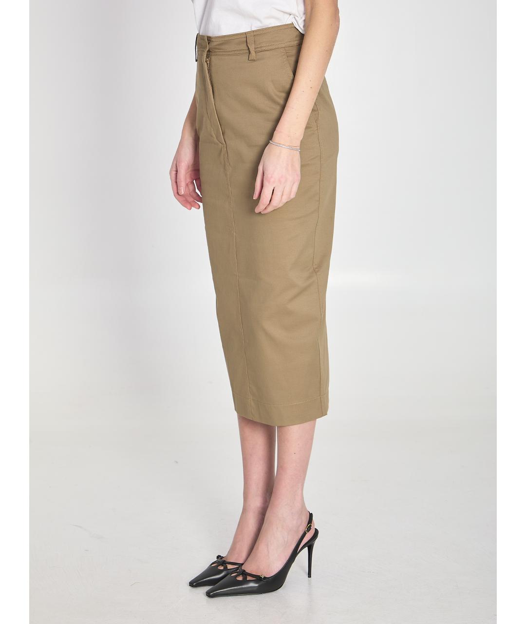 THELATEST Бежевая хлопковая юбка миди, фото 2