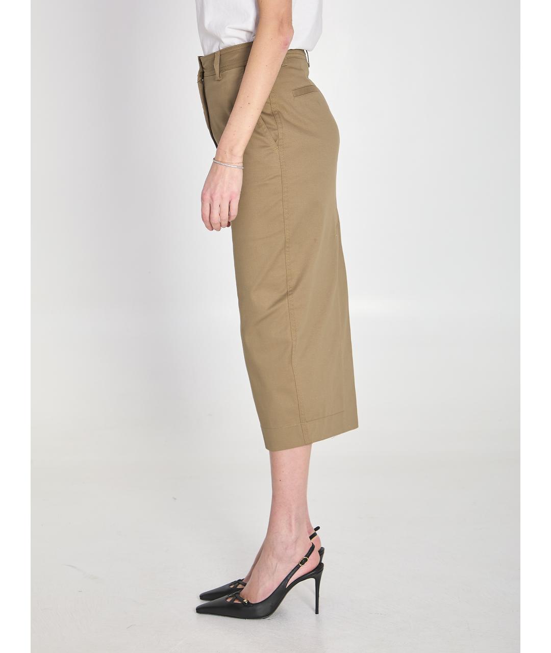 THELATEST Бежевая хлопковая юбка миди, фото 3
