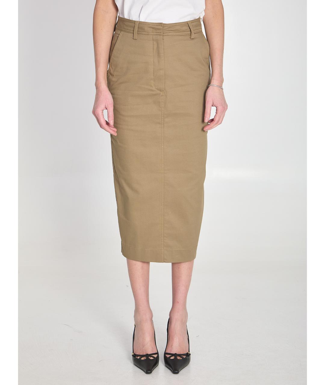 THELATEST Бежевая хлопковая юбка миди, фото 5